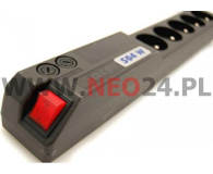 HSK DATA Listwa zasilająca ACAR 504W Czarna 3 M (ALP-ACAR504W---03) - 1414881 - zdjęcie 2